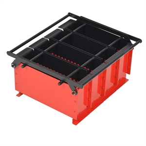 Pemberly Row 15&quotX12.2&quotX7.1&quot Steel Paper Log Briquette Maker in Black/Red