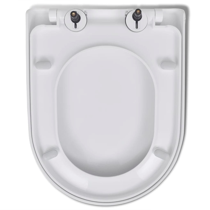 Pemberly Row Square Soft-Close Toilet Seat With Quick-Release in White