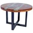 Pemberly Row Medium Solid Teak Mango Wood Coffee Table in Multicolor