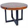 Pemberly Row Medium Solid Teak Mango Wood Coffee Table in Multicolor