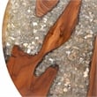 Pemberly Row Medium Solid Teak Mango Wood Coffee Table in Multicolor