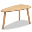 Pemberly Row 2 Piece MDF Solid Pinewood Coffee Table in Brown