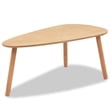 Pemberly Row 2 Piece MDF Solid Pinewood Coffee Table in Brown