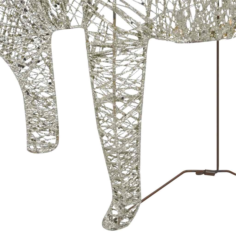 Pemberly Row Mesh Metal Reindeer & Sleigh Christmas Decoration - Gold
