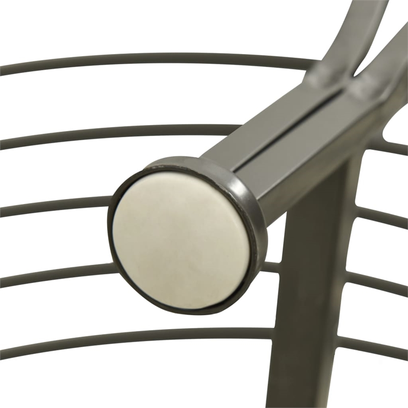 Pemberly Row 63 in Diameter Outdoor Round Bench in Grey Silver Steel