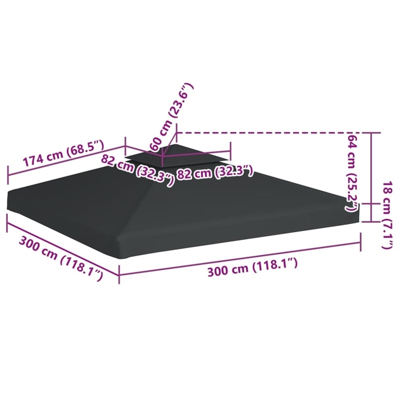 Pemberly Row 10 X 10 Ft Polyester With PVC Coating Gazebo Canopy in Dark Grey