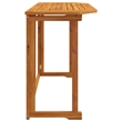 Pemberly Row Medium Foldable Solid Acacia Wood Balcony Table in Brown