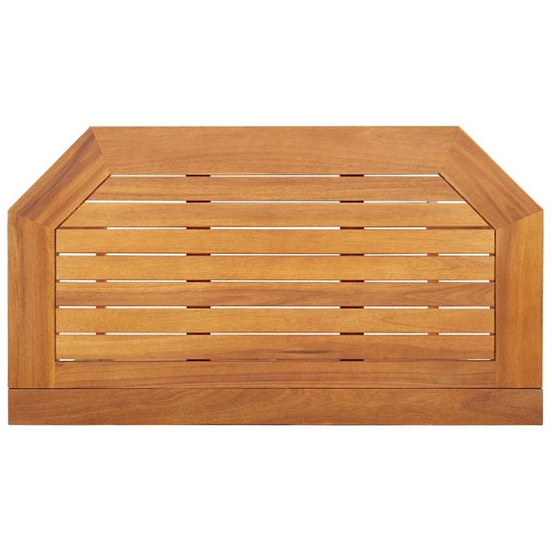 Pemberly Row Medium Foldable Solid Acacia Wood Balcony Table in Brown