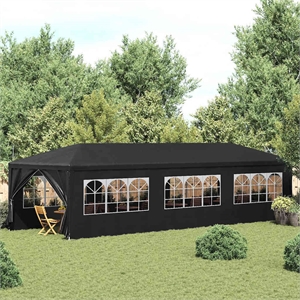 Pemberley Row Polyethylene Anthracite Party Tent Rectangular UV Resistant 118.1&quot x 354.3&quot Unassembled