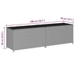 Pemberly Row Large Poly Rattan Powder-Coated Steel Storage Chest in Black