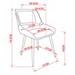 Pemberly Row Faux Leather Metal and Wood Dining Chair Black and Walnut