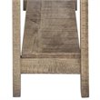 Pemberly Row Rustic Modern 2-Tier Solid Wood Console Table in Reclaimed Gray
