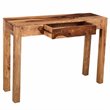 Pemberly Row Rustic Modern Solid Wood ConsoleDesk Dark Sheesham