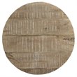 Pemberly Row Rustic Modern Solid Wood Round Coffee Table Distressed Natural