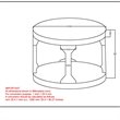 Pemberly Row Rustic Modern Solid Wood Round Coffee Table Distressed Natural