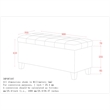 Pemberly Row Modern Fabric Upholstered Rectangular Storage Ottoman Bench Beige