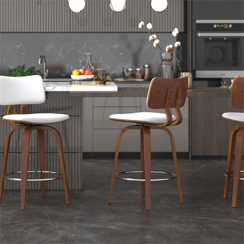 Pemberly Row Faux Leather & Wood 26