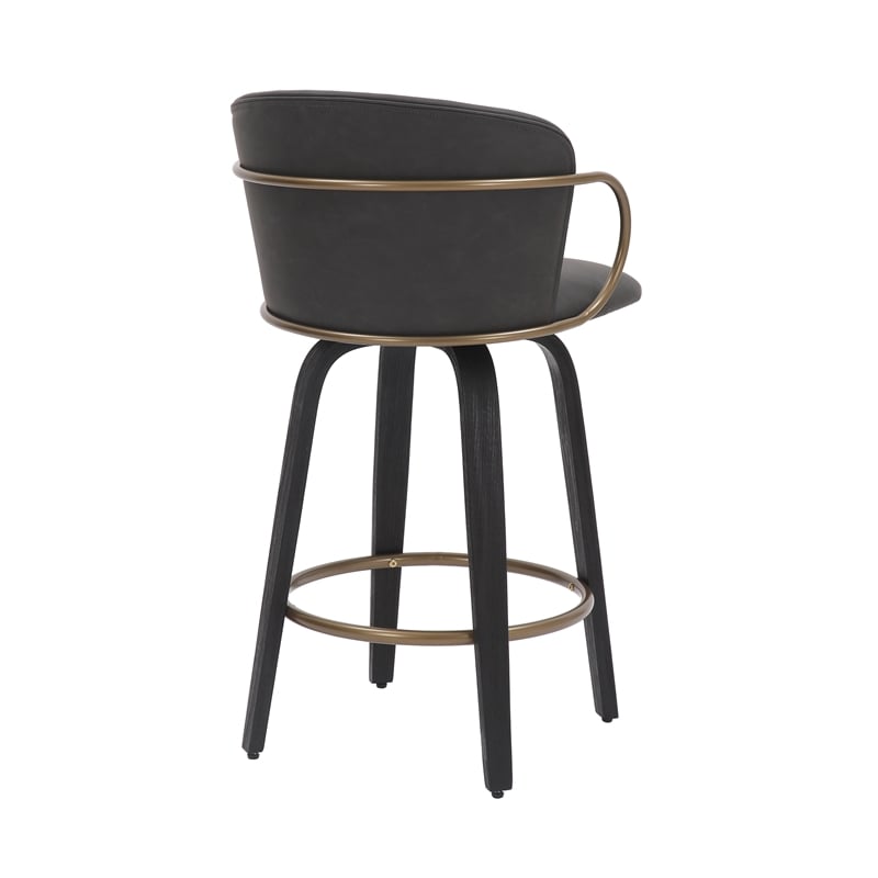 Pemberly Row Faux Leather Wood 26