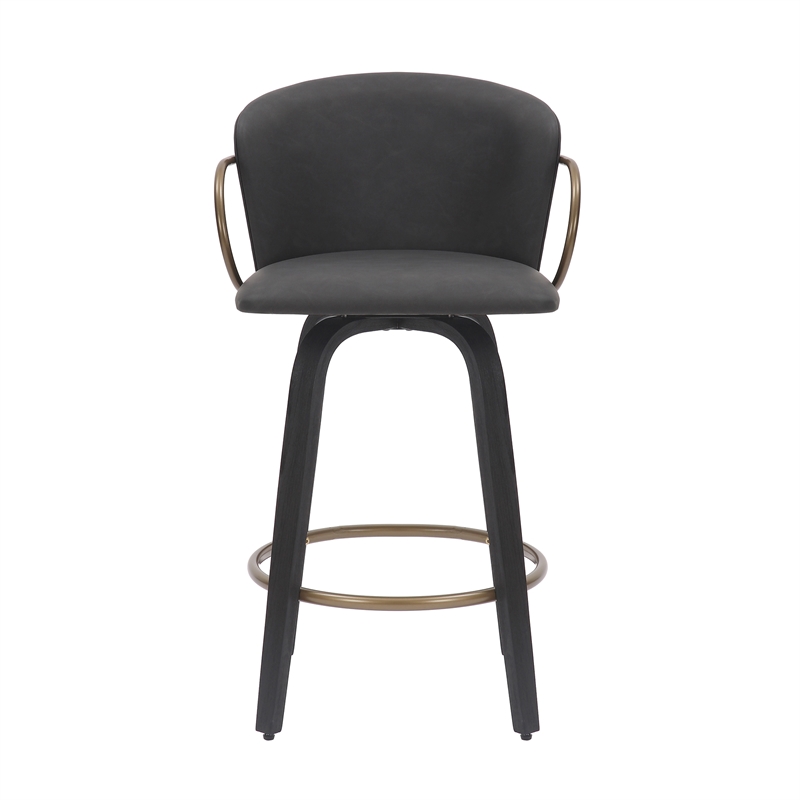 Pemberly Row Faux Leather Wood 26