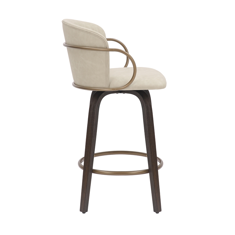 Pemberly Row Faux Leather Wood 26