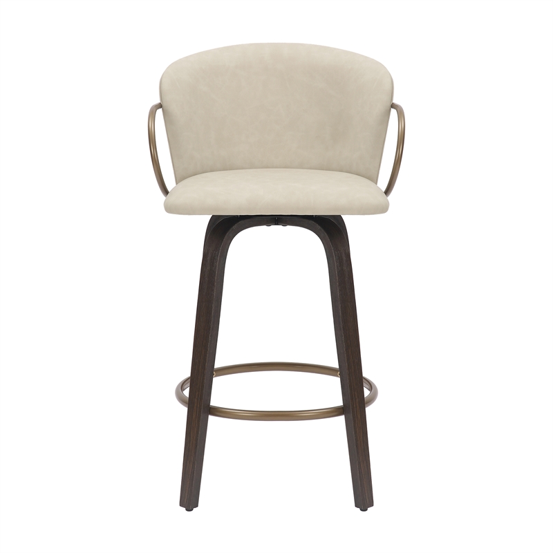 Pemberly Row Faux Leather Wood 26