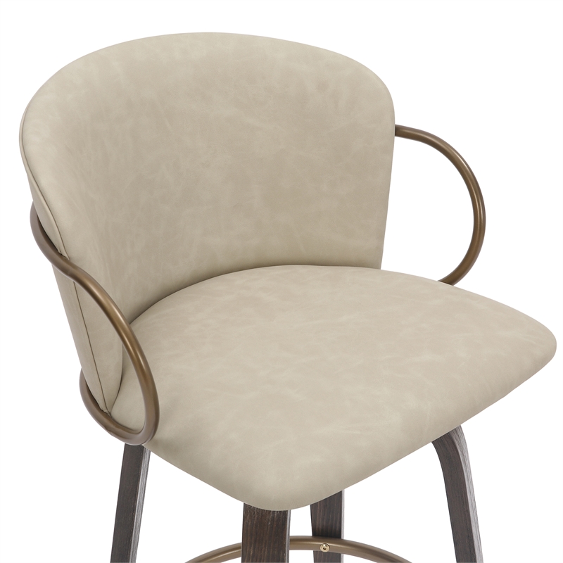 Pemberly Row Faux Leather Wood 26