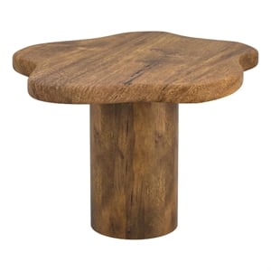 Pemberly Row Mid-Century Modern Solid Wood Small Coffee Table Walnut