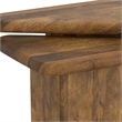 Pemberly Row Mid-Century Modern Solid Wood 2pc Coffee Table Set Walnut