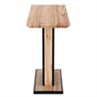 Pemberly Row Contemporary MDF Metal Console Table Natural Black