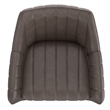Pemberly Row Faux Leather Swivel Dining Accent Chair Set of 2 Charcoal Black