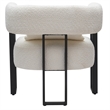 Pemberly Row Contemporary Boucle Fabric Accent Chair Ivory Black