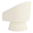 Pemberly Row Contemporary Boucle Fabric Accent Chair in Ivory