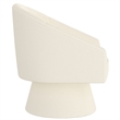Pemberly Row Contemporary Boucle Fabric Accent Chair in Ivory