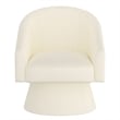 Pemberly Row Contemporary Boucle Fabric Accent Chair in Ivory