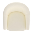 Pemberly Row Contemporary Boucle Fabric Accent Chair in Ivory