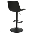 Pemberly Row Faux Leather Metal Adjustable AirLift Stool Set of 2 Black