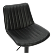 Pemberly Row Faux Leather Metal Adjustable AirLift Stool Set of 2 Black