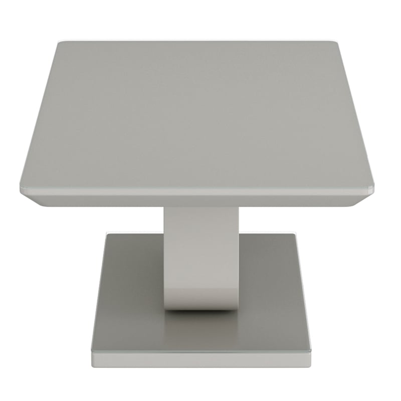 Pemberly Row Contemporary MDF Glass Rectangular Coffee Table Gray