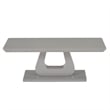 Pemberly Row Contemporary MDF Glass Rectangular Coffee Table Gray