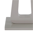 Pemberly Row Contemporary MDF Glass Accent Table in Gray Finish