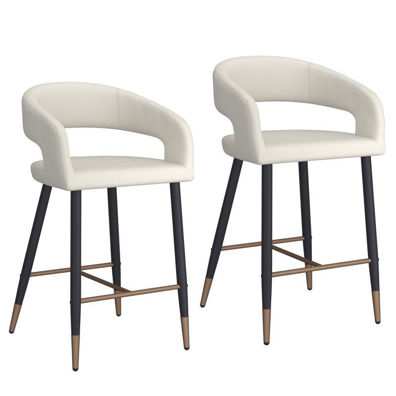 Pemberly Row Faux Leather Metal 26