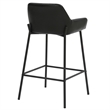 Pemberly Row FauxLeather Metal 26 Inche Counter Stool PU Set of 2 Black