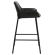 Pemberly Row FauxLeather Metal 26 Inche Counter Stool PU Set of 2 Black