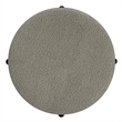 Pemberly Row Modern Boucle Fabric Round Storage Ottoman Gray and Black