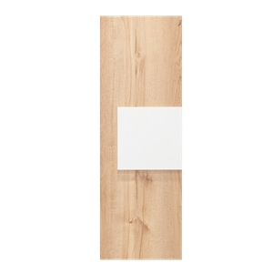 Pemberly Row Medicine Cabinet Single Door 3 Shelves in Light Oak / White