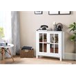 Pemberly Row Transitional Wood Accent Display Cabinet in White
