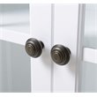 Pemberly Row Transitional Wood Accent Display Cabinet in White