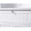 Pemberley Row Paper Laminate Wood White Buffet and Hutch Rectangular Durable 70.25