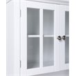 Pemberley Row Paper Laminate Wood White Buffet and Hutch Rectangular Durable 70.25