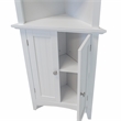 Pemberly Row Farmhouse Engineered Wood Corner White Kitchen Cabinet